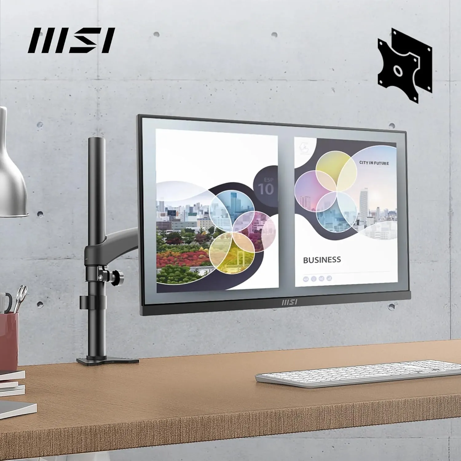 MSI LED Monitor 27" FHD IPS 100Hz with HDMI | VGA Pro (MP275) view 4